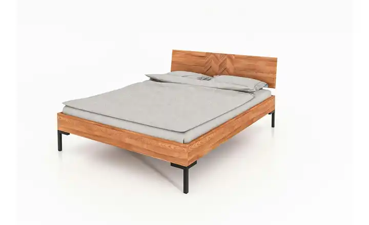  Massivholzbett mit Holzkopfteil 