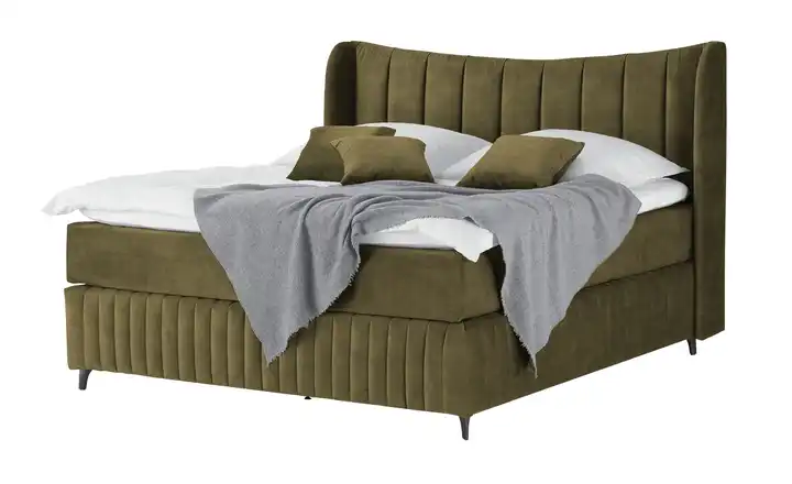Kings and Queens Boxspringbett Uldur Grün 160 cm H4 & H5