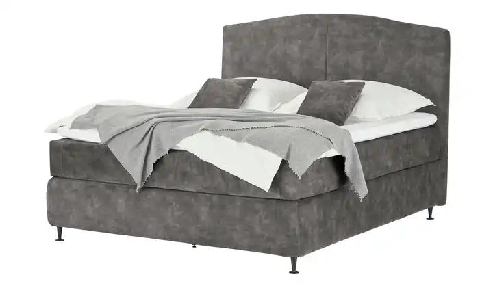 Kings and Queens Boxspringbett Skyer Dunkelgrau 200 cm H3