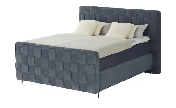 Wohnwert Boxspringbett Anthrazit 200 cm H3 & H4