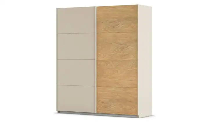 Schwebetürenschrank 2 türig 181 cm Champagner, Eiche