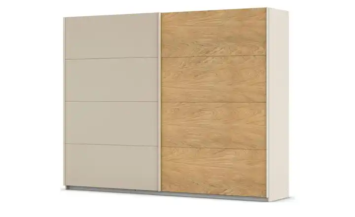 Schwebetürenschrank 2 türig 271 cm Champagner, Eiche