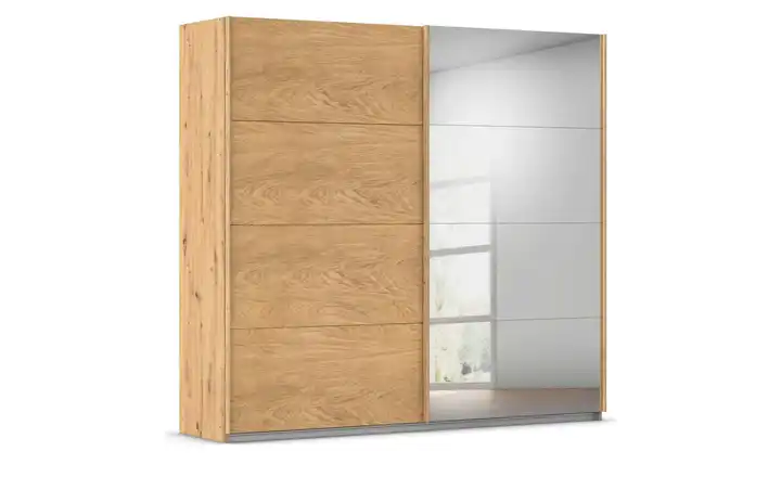 Schwebetürenschrank mit Spiegel 226 cm Eiche Artisan (Nachbildung)