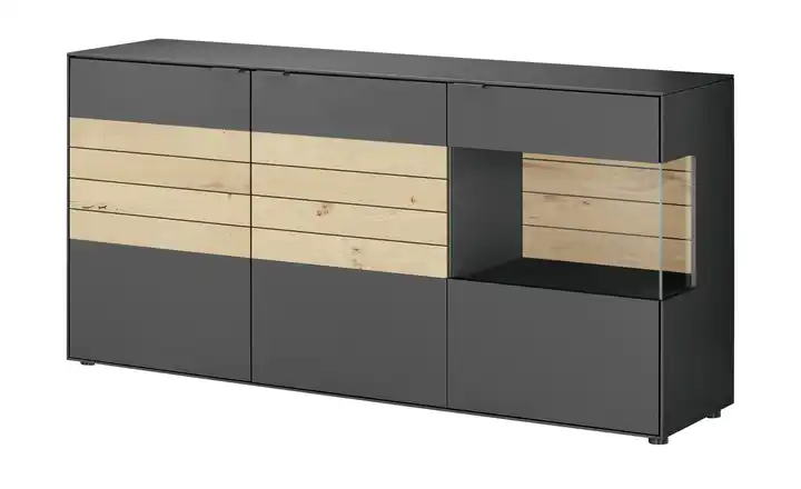 Jette Home Sideboard Como Graphit, Eiche Rechts