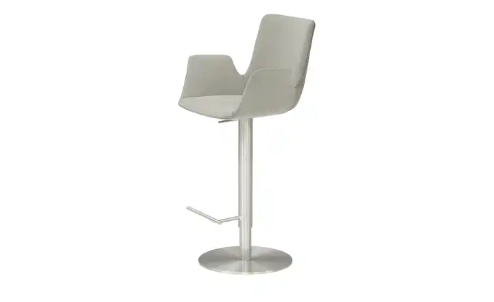 Barhocker Taupe Mikrofaser