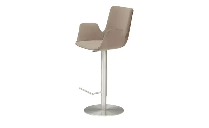 Barhocker Hellbraun Mikrofaser