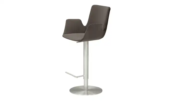 Barhocker Dunkelbraun Mikrofaser