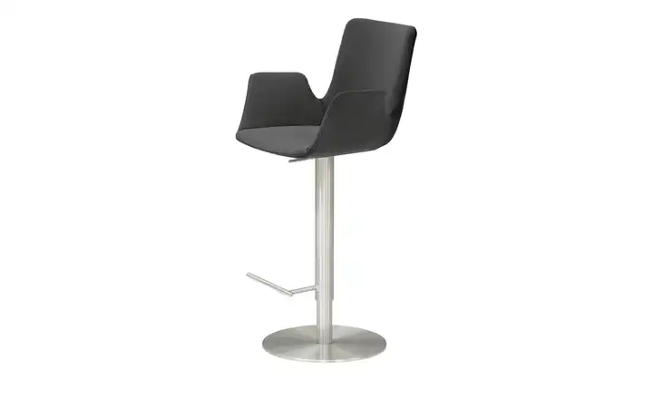 Barhocker Anthrazit Mikrofaser