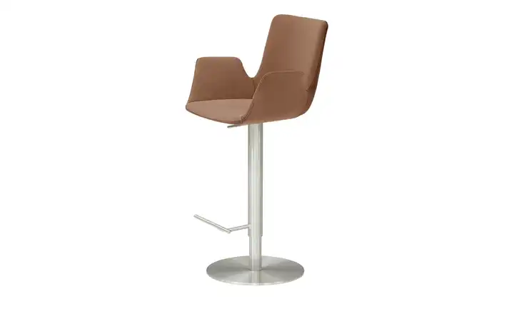 Barhocker Cognacbraun Mikrofaser