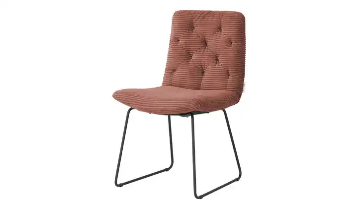Jette Home Polsterstuhl Salo Cognacbraun ohne Cordstoff grob