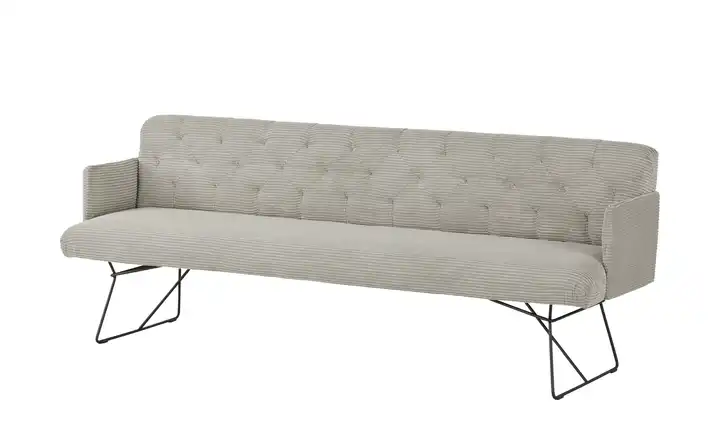 Jette Home Polsterbank Salo Steingrau Cordstoff 226 cm