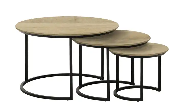 Primo Couchtisch 3er Set Eiche (Nachbildung), Hellbraun
