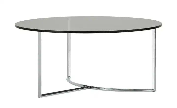 Couchtisch Grau verchromt Höhe ca. 32 cm
