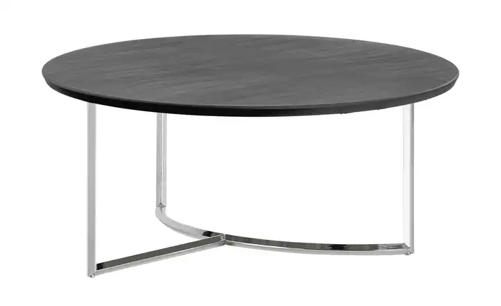 Couchtisch Dunkelgrau verchromt Höhe ca. 32 cm