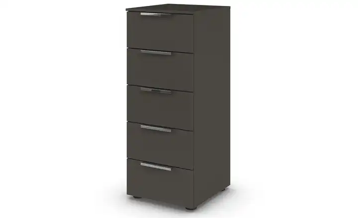 Kommode Flipp Graphit Graphit Front: Dekor, Oberboden: Dekor 40 cm verchromt