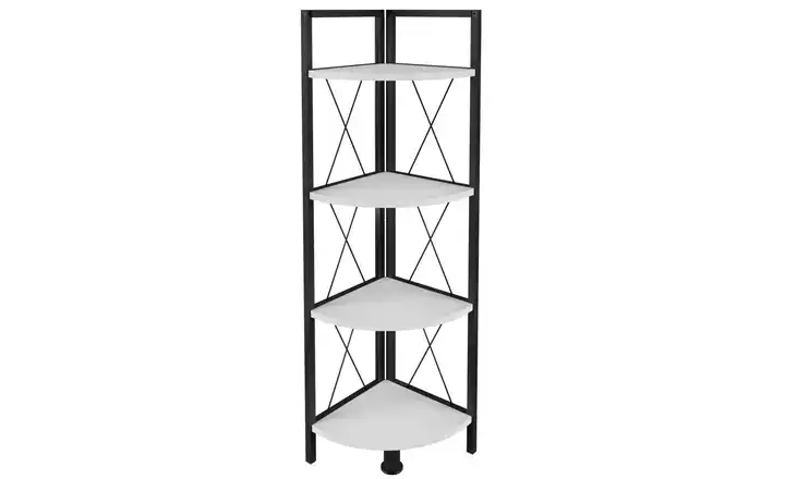 Eckregal Weiß 123 cm