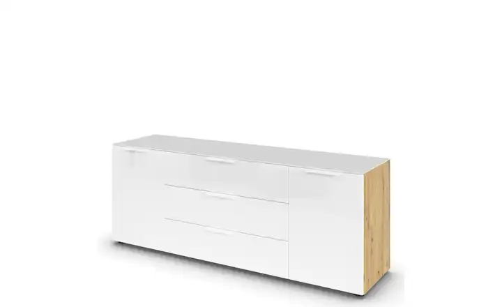 Sideboard Flipp Weiß Weiß, Eiche Artisan (Nachbildung)