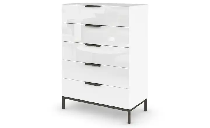 Kommode 80 cm Graphit Weiß