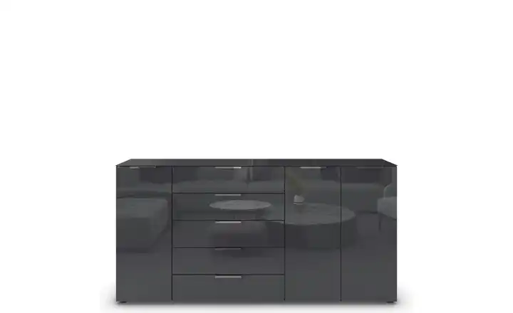 Sideboard Flipp verchromt Basaltgrau, Graphit
