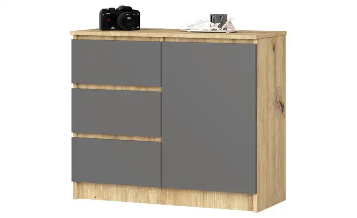 Kommode Eiche Artisan (Nachbildung), Graphit