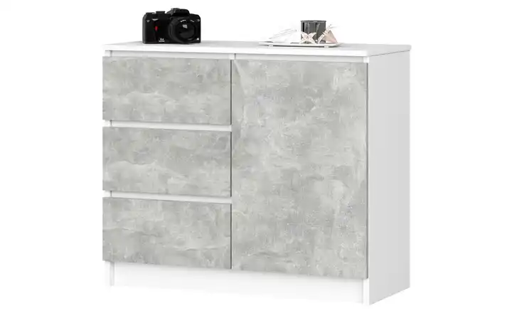 Kommode Weiß, Betonoptik