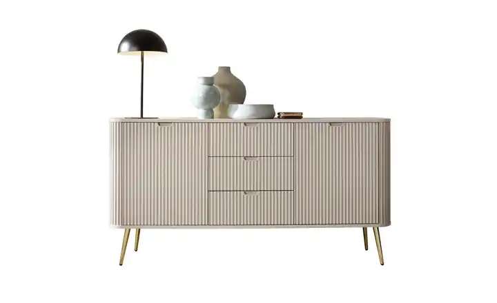 Sideboard Beige, Goldfarben