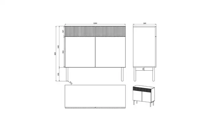 Sideboard Eiche (Nachbildung)