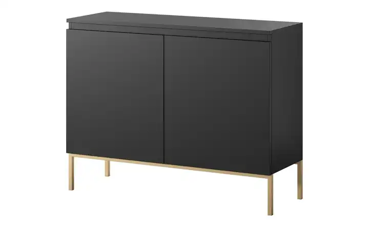 Sideboard 100 cm Schwarz 2 Stück