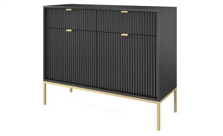 Sideboard Schwarz Goldfarben