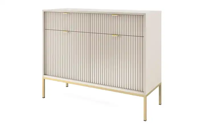 Sideboard Greige Goldfarben