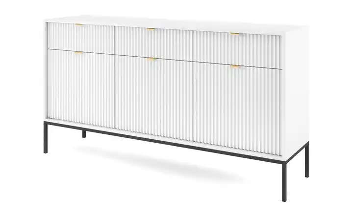 Sideboard Weiß Schwarz