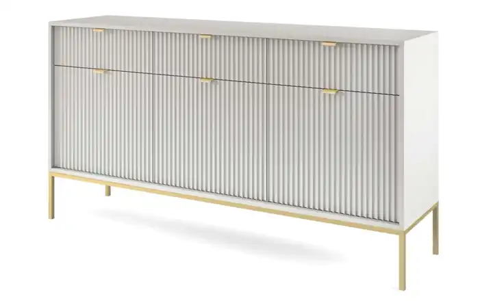 Sideboard Grau Goldfarben