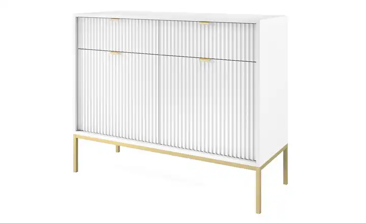Sideboard Grau Goldfarben