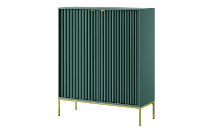Highboard Grün Goldfarben