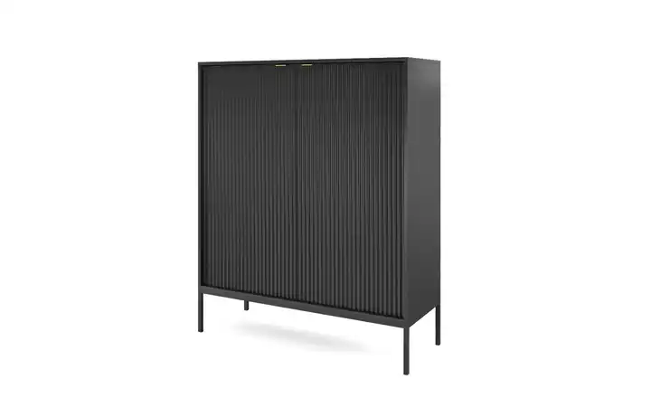 Highboard Schwarz Schwarz