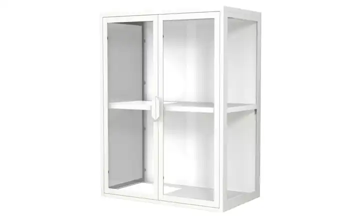 Hängevitrine 80 cm Weiß Weiß