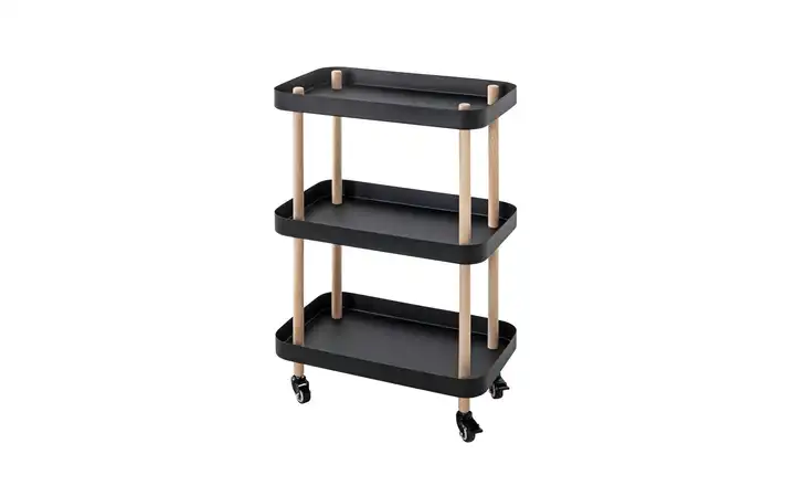 Beistelltisch holzfarben, Schwarz