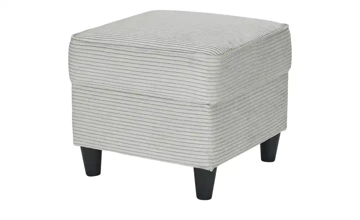 Hocker Kivana Hellgrau Cordstoff
