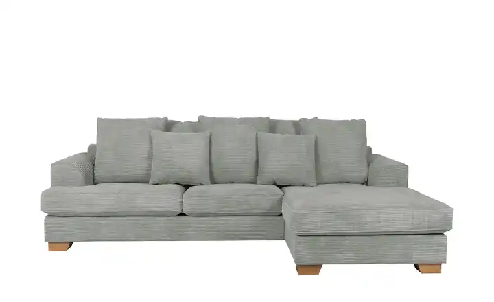 SOHO Ecksofa Franka Hellgrau rechts Cordstoff