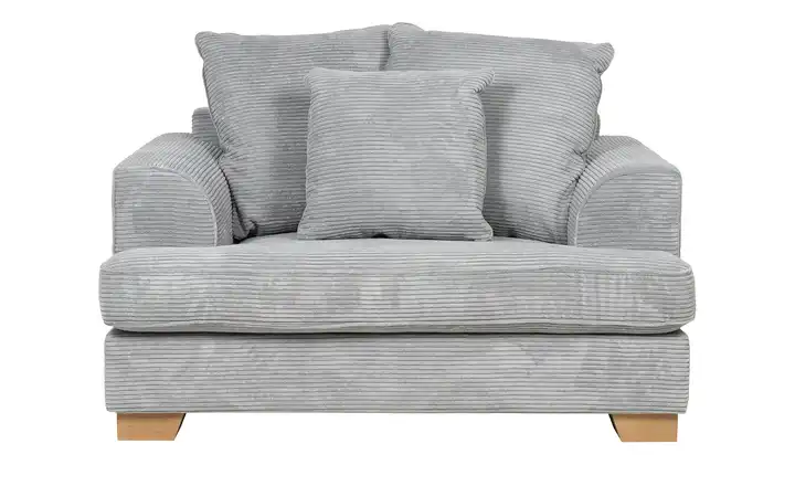 SOHO Sessel Franka Hellgrau Cordstoff