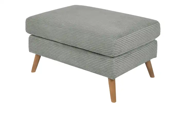 SOHO Polsterhocker Grau Cordstoff