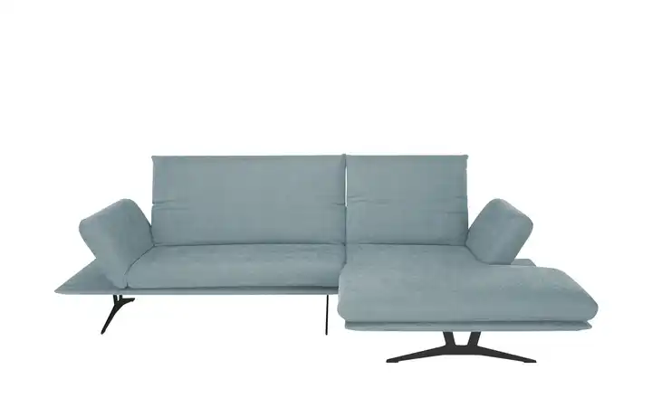 KOINOR Ecksofa aus Flachgewebe Francis Blau, Petrol rechts