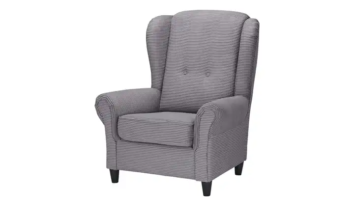 Sessel Kivana Grau Cordstoff