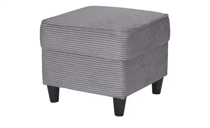 Hocker Kivana Grau Cordstoff