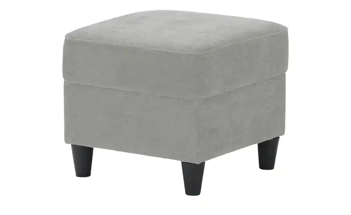 Hocker Kivana Silbergrau Webstoff