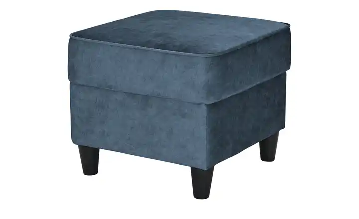 Hocker Kivana Dunkelblau Samt