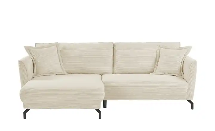 bobb Ecksofa Yolanda links Cordstoff Natur