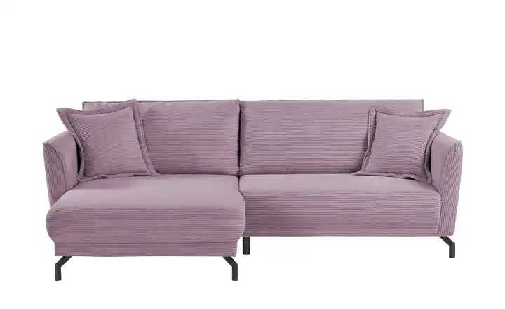 bobb Ecksofa Yolanda links Cordstoff Lila/Violett