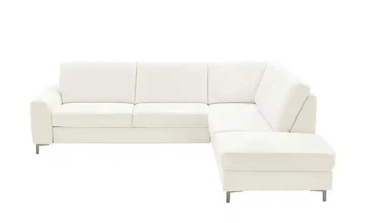 Kollektion Kraft Ecksofa Lea Weiß rechts Erweiterte Funktion