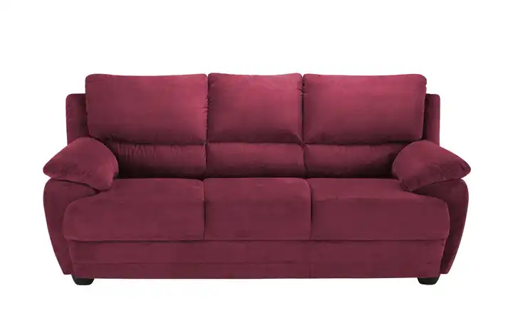 Primo Sofa 3-sitzig aus Mikrofaser Nebolo Rot